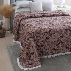 Colcha Solteiro Chenille Canelada Jolitex Valentina Vinho (Não Acompanha Porta Travesseiro) Colcha Solteiro Chenille Canelada Jolitex Valentina Vinho (Não Acompanha Porta Travesseiro)