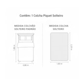 Colcha Solteiro Piquet Teka Genova Azul Petróleo 100% Algodão