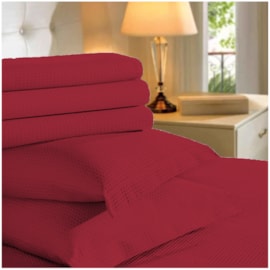 Colcha Solteiro Piquet Teka Genova Vermelho 100% Algodão Colcha Solteiro Piquet Teka Genova Vermelho 100% Algodão