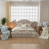 Colcha Solteiro Teka Allegro Flora 1,50m x 2,30m 100% Algodão