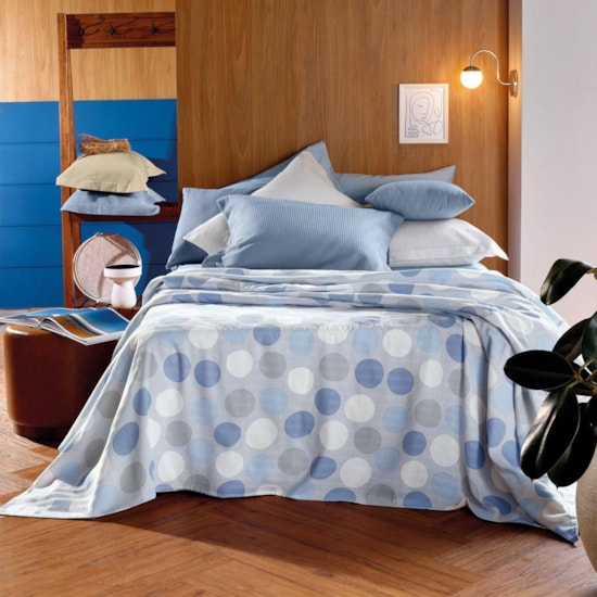 Colcha Solteiro Teka Allegro Folhas Bolinha Colcha Solteiro Teka Allegro Folhas Bolinha