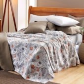Colcha Solteiro Teka Allegro Folhas Cinza Colcha Solteiro Teka Allegro Folhas Cinza