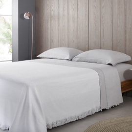 Colcha Super King In Design Buddemeyer com Franja Cor: Branco 1011 Colcha Super King In Design Buddemeyer com Franja Cor: Branco 1011