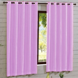 Cortina Amassada Slim 2,60m x 1,70m Bella Janela Rosa