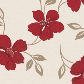 Cortina Corta Luz Estampada 2,00m X 1,80m Bella Janela Floral Vermelho Cortina Corta Luz Estampada 2,00m X 1,80m Bella Janela Floral Vermelho