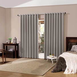 Cortina Corta Luz Verona 3,00m X 2,50m Bella Janela Prata Cortina Corta Luz Verona 3,00m X 2,50m Bella Janela Prata
