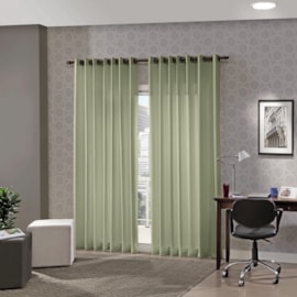 Cortina Duplex Lisa com Forro 3,00 X 2,50 Bella Janela Musgo