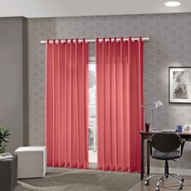 Cortina Duplex Lisa com Forro 3,00 X 2,50 Bella Janela Vermelho Cortina Duplex Lisa com Forro 3,00 X 2,50 Bella Janela Vermelho