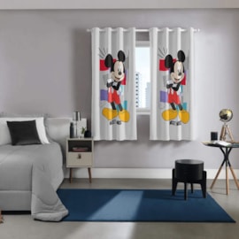 Cortina Infantil Blackout Tecido 70% Mickey Bella Janela 2,60x1,70