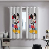 Cortina Infantil Blackout Tecido 70% Mickey Bella Janela 2,60x1,70