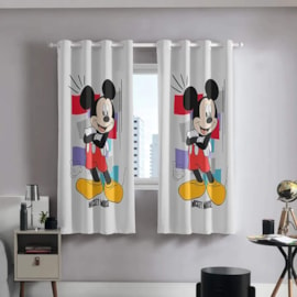 Cortina Infantil Blackout Tecido 70% Mickey Bella Janela 2,60x1,70