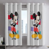 Cortina Infantil Blackout Tecido 70% Mickey Bella Janela 2,60x1,70