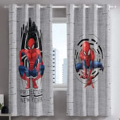 Cortina Infantil Blackout Tecido 70% Spider-Man Bella Janela 2,60x1,70