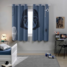 Cortina Infantil com Blackout PVC Darth Blue Bella Janela 2,40x1,70