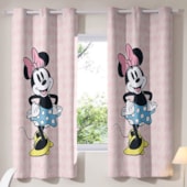 Cortina Infantil com Blackout PVC Minnie Logo Bella Janela 2,40x1,70