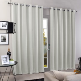 Cortina Nanda Com Forro Blackout 4,00m x 2,60m Creme Cortina Nanda Com Forro Blackout 4,00m x 2,60m Creme