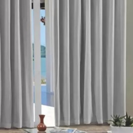 Cortina Pratika Lisa com Blackout Bella Janela 4,20x2,50 Titanio Cortina Pratika Lisa com Blackout Bella Janela 4,20x2,50 Titanio