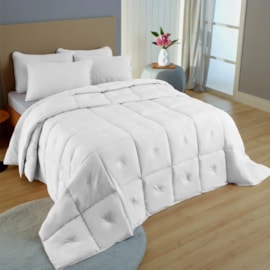 Edredom Queen Appel Toque de Pluma Diamond Dobby Branco Edredom Queen Appel Toque de Pluma Diamond Dobby Branco