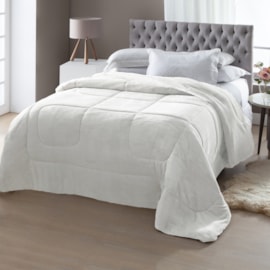 Edredom Queen Dupla-Face Atrium Flannel Branco Jolitex Ternille Edredom Queen Dupla-Face Atrium Flannel Branco Jolitex Ternille