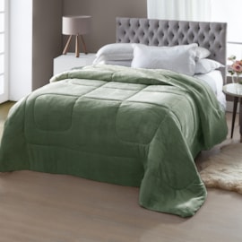 Edredom Queen Dupla-Face Atrium Flannel Verde Musgo Jolitex Ternille Edredom Queen Dupla-Face Atrium Flannel Verde Musgo Jolitex Ternille