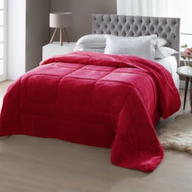 Edredom Queen Dupla-Face Atrium Flannel Vermelho Jolitex Ternille Edredom Queen Dupla-Face Atrium Flannel Vermelho Jolitex Ternille