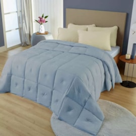 Edredom Solteiro Appel Toque de Pluma Diamond Dobby Azul Denim Edredom Solteiro Appel Toque de Pluma Diamond Dobby Azul Denim