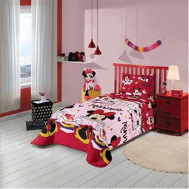 Edredom Solteiro Infantil Minnie Livros Microfibra Lepper Edredom Solteiro Infantil Minnie Livros Microfibra Lepper