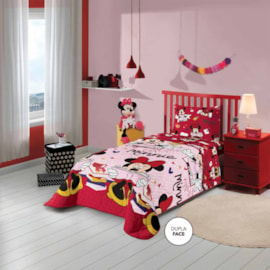 Edredom Solteiro Infantil Minnie Microfibra Lepper