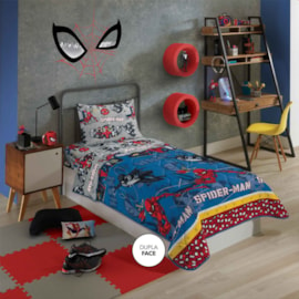 Edredom Solteiro Infantil Spider Man Microfibra Lepper