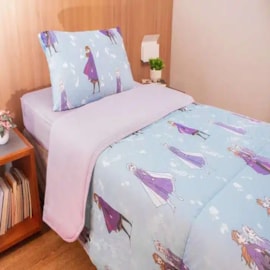 Edredom Solteiro Portallar Malha Frozen Outono Edredom Solteiro Portallar Malha Frozen Outono