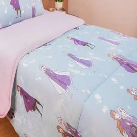 Edredom Solteiro Portallar Malha Frozen Outono Edredom Solteiro Portallar Malha Frozen Outono