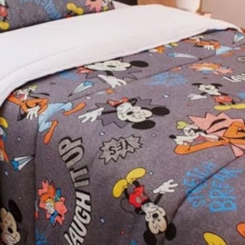 Edredom Solteiro Portallar Malha Mickey Alegre Edredom Solteiro Portallar Malha Mickey Alegre