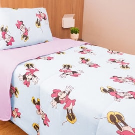 Edredom Solteiro Portallar Malha Minnie Class Edredom Solteiro Portallar Malha Minnie Class