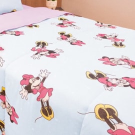 Edredom Solteiro Portallar Malha Minnie Class Edredom Solteiro Portallar Malha Minnie Class