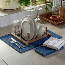 Escorredor de Louça de Microfibra Jolitex Deluxe Azul