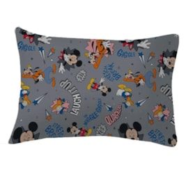 Fronha Avulsa Portallar Mickey Alegre Cinza Fronha Avulsa Portallar Mickey Alegre Cinza