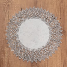 Jogo Americano Argivai Classic Pérola 38cm Redondo 2 Peças Jogo Americano Argivai Classic Pérola 38cm Redondo 2 Peças