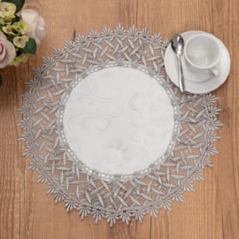 Jogo Americano Argivai Classic Pérola 38cm Redondo 2 Peças Jogo Americano Argivai Classic Pérola 38cm Redondo 2 Peças