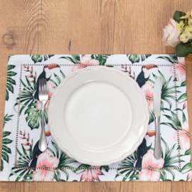 Jogo Americano Argivai Glamour Musgo Tropical 35cm x 50cm 2 Peças