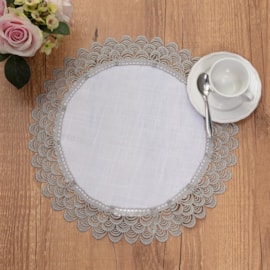 Jogo Americano Argivai Indonésia Prata 38cm Redondo 2 Peças Jogo Americano Argivai Indonésia Prata 38cm Redondo 2 Peças