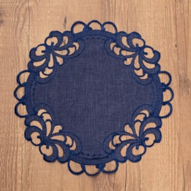 Jogo Americano Argivai Rechilie Navy 38cm Redondo 2 Peças Jogo Americano Argivai Rechilie Navy 38cm Redondo 2 Peças