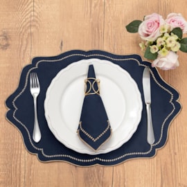 Jogo Americano Argivai Vintage Navy 35cm x 50cm 4 Peças Jogo Americano Argivai Vintage Navy 35cm x 50cm 4 Peças