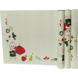 Jogo Americano Jolitex Best Chef 4 Peças PVC Menino com Vegetais Jogo Americano Jolitex Best Chef 4 Peças PVC Menino com Vegetais