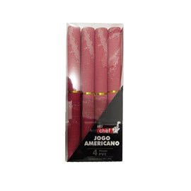 Jogo Americano Jolitex Best Chef 4 Peças PVC Pink
