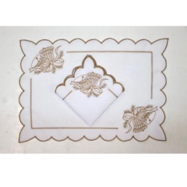 Jogo Americano Primor Bells 35cm x 50cm Argivai Branco 4 peças Jogo Americano Primor Bells 35cm x 50cm Argivai Branco 4 peças