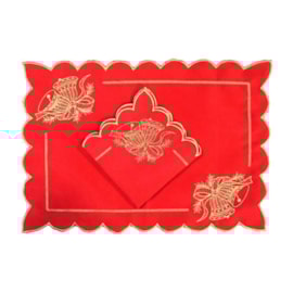 Jogo Americano Primor Bells 35cm x 50cm Argivai Vermelho 4 peças Jogo Americano Primor Bells 35cm x 50cm Argivai Vermelho 4 peças
