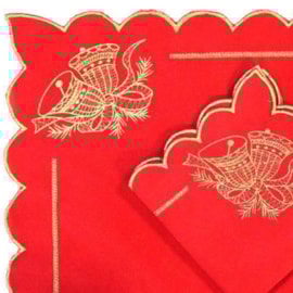 Jogo Americano Primor Bells 35cm x 50cm Argivai Vermelho 4 peças Jogo Americano Primor Bells 35cm x 50cm Argivai Vermelho 4 peças