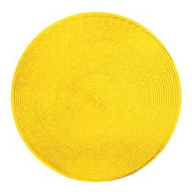 Jogo Americano Redondo Huvi Amarelo 2 Peças Jogo Americano Redondo Huvi Amarelo 2 Peças