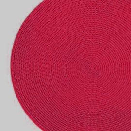 Jogo Americano Redondo Huvi Vermelho 2 Peças Jogo Americano Redondo Huvi Vermelho 2 Peças