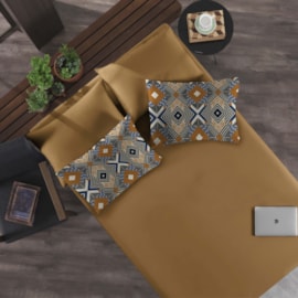 Jogo Cama Solteiro Portallar Antigua/Ocre- 2 peças Jogo Cama Solteiro Portallar Antigua/Ocre- 2 peças